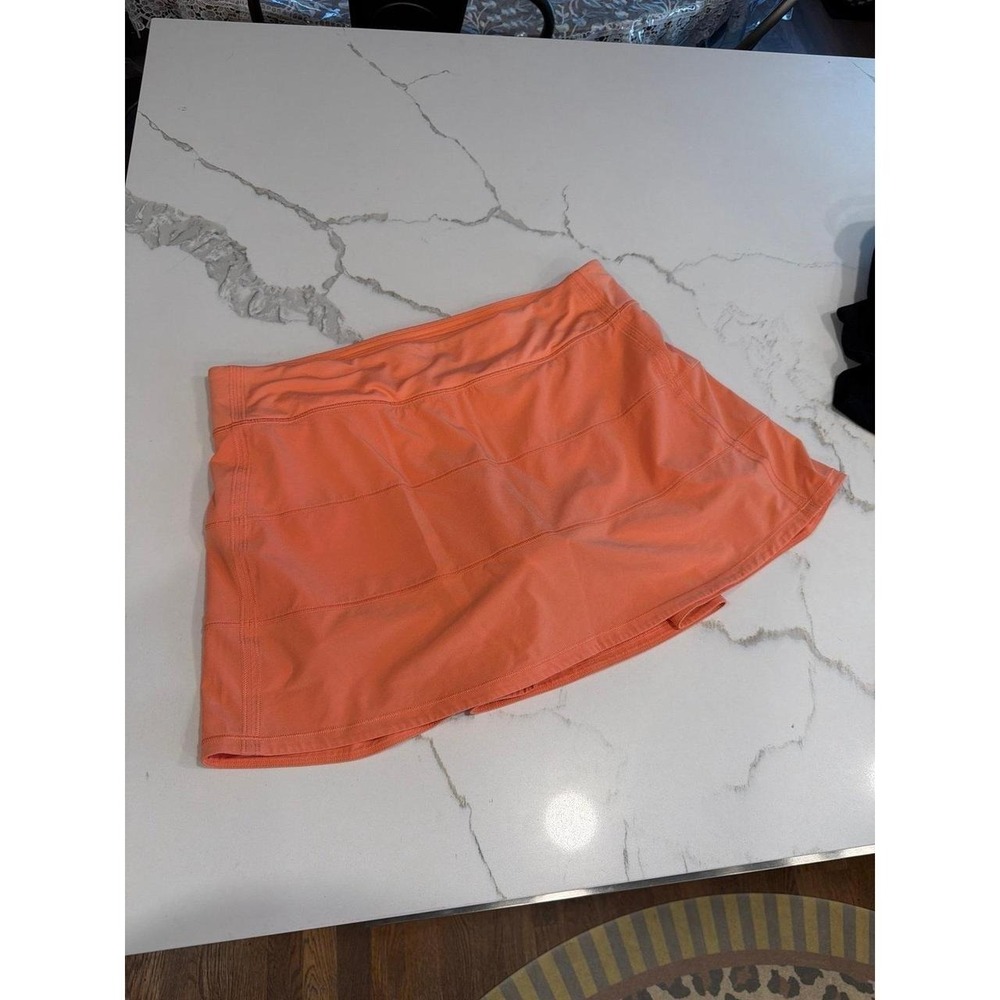 Lululemon Pace Rival Mid-Rise Skirt orange color 10 nwot